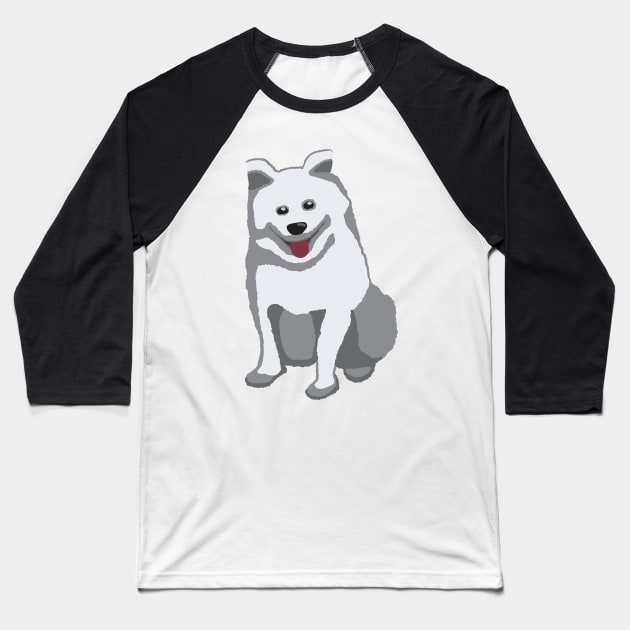 American Eskimo Dog Baseball T-Shirt by yellowkats